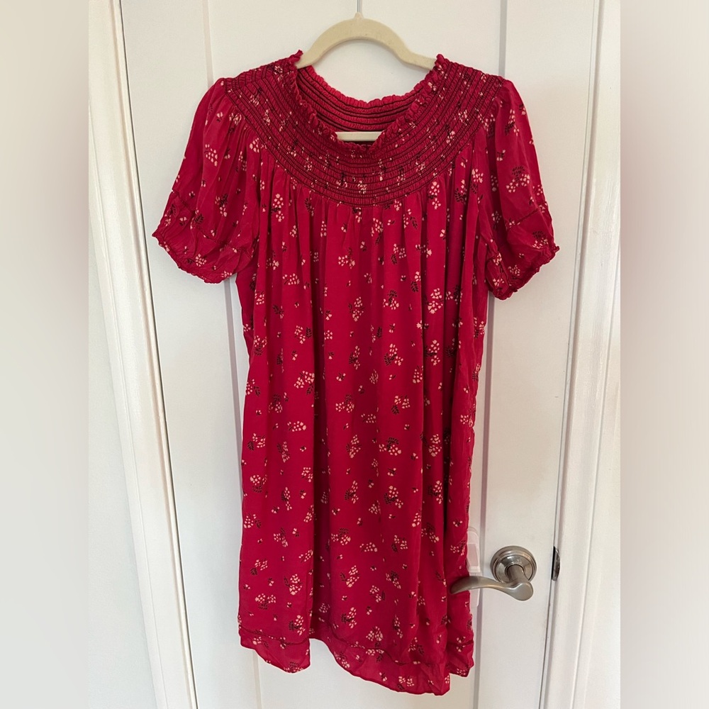 Hatch Red Floral Mini Dress